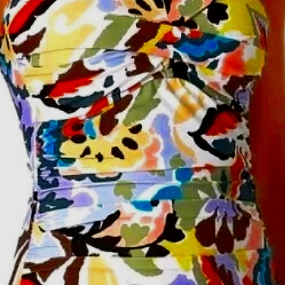 Anne Cole Women's Twist Front Top/Shirred One Piece Swimsuit Size 14  NWT - Picture 4 of 9